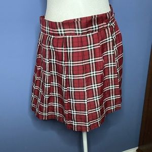 Spirit Halloween School Girl Red Plaid Skirt
